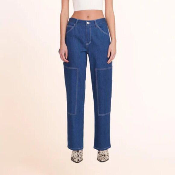 Never Worn Staud Painter Pants Cobalt Size 12
